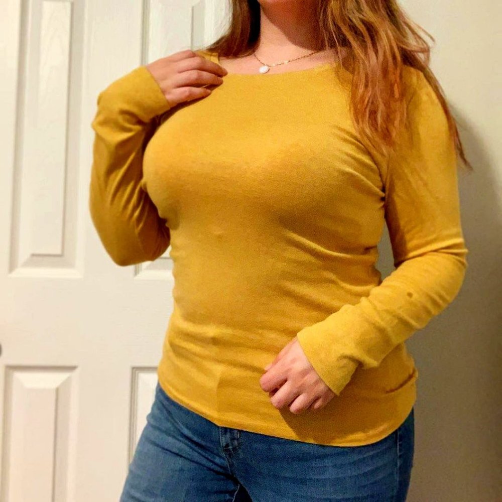 A New Day Mustard Yellow Long Sleeve Shirt